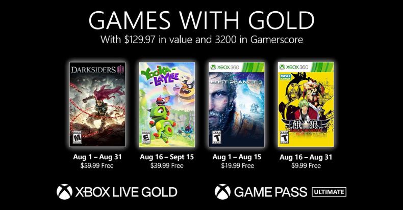 game free Xbox Live Gold tháng 8 - 2021