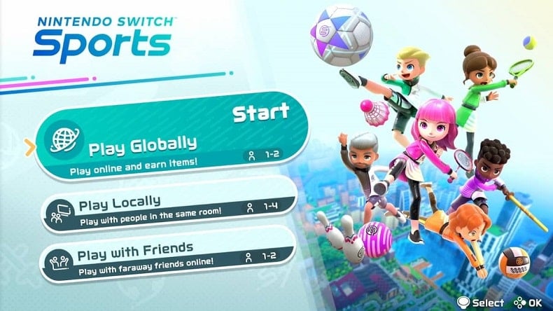 Game tập thể dục trên Nintendo Switch Sports