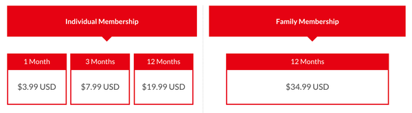 Nintendo Switch Online service price list