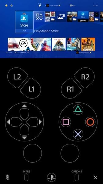 Remote play interface to vertical phone