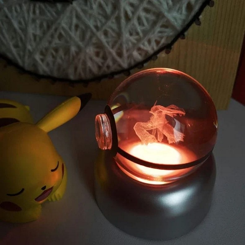 ĐÈN LED RGB TRANG TRÍ HÌNH QUẢ CẦU POKEBALL POKEMON