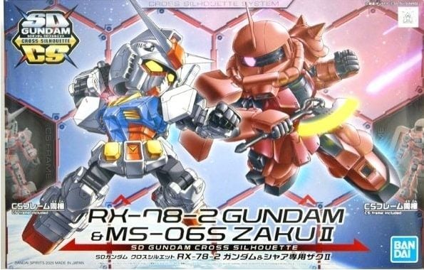 Mô hình Gunpla RX-78-2 Gundam & MS-06S Zaku II (SD Gundam Cross Silhouette) chính hãng Bandai