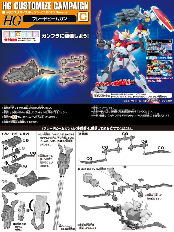 Gundam HG Customize Campaign 2015 Summer C Blade Beam Gun