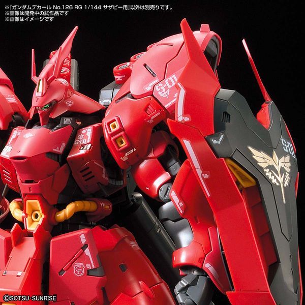 hướng dẫn dán Gundam Decal 126 Sazabi RG