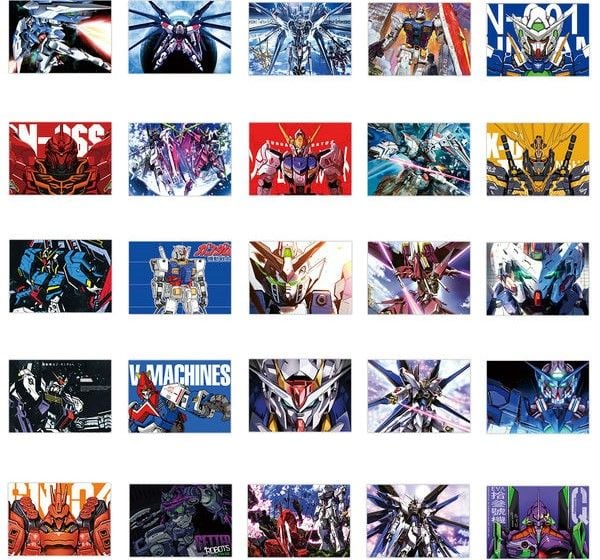 Hình dán sticker Gundam tổng hợp 50 cái Vol 1 bán giao nhanh hỏa tốc 1 tiếng trong ngày