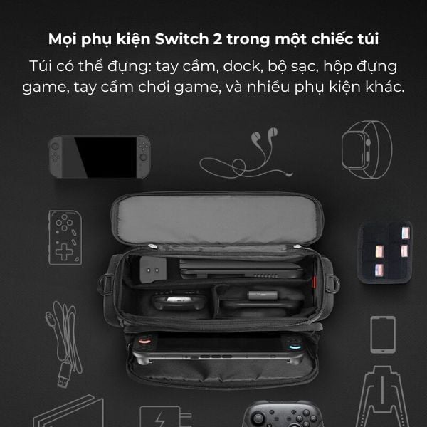 Máy chơi game Nintendo Túi Xách Du Lịch Trọn Bộ Nintendo Switch 2 IINE L1122 nShop giao hàng hỏa tốc