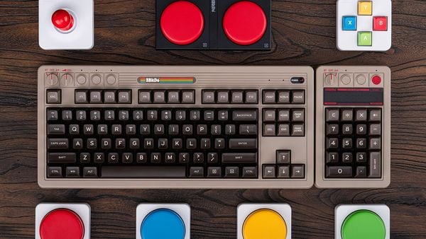 Bàn phím cơ 8BitDo Retro Mechanical Keyboard - C64 Edition chính hãng đẹp mắt chất lượng tốt độ bền cao trải nghiệm gõ phím tuyệt vời