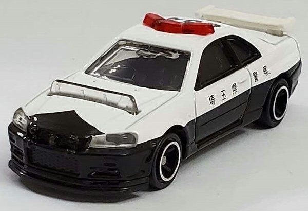 09 Police Vehicle Tomica No. 1 Nissan Skyline GT-R BNR34 Patrol Car chính hãng Takara Tomy Nhật Bản thích hợp để deco phòng khách bàn làm việc