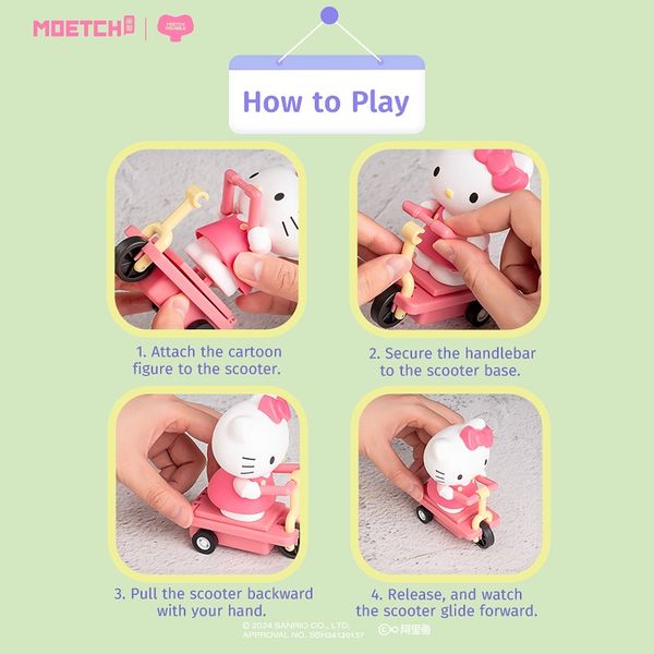 Mô Hình Hộp Mù Moetch Sanrio Scooters Blind Box mở túi mù nhận mô hình siêu cute dễ thương