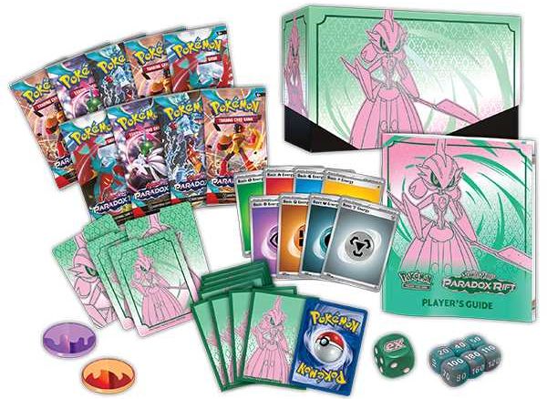 Thẻ bài Pokemon TCG Scarlet & Violet Paradox Rift Elite Trainer Box Iron Valiant hàng thật chính hãng nhiều thẻ đẹp hiếm mạnh mua sưu tầm làm quà tặng fan người hâm mộ