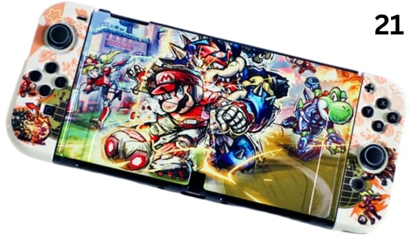 Case ốp in hình bảo vệ Nintendo Switch OLED tặng kèm bảo vệ Joy-con Mario đá banh