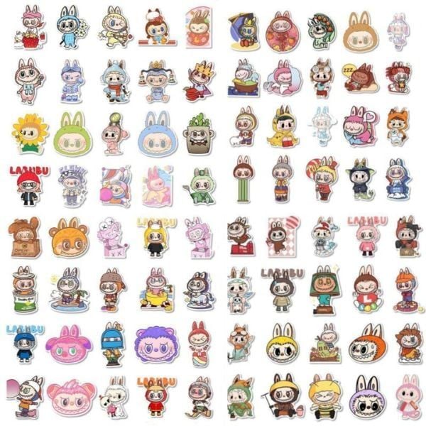 Hình dán sticker trang trí Labu The Monsters tổng hợp