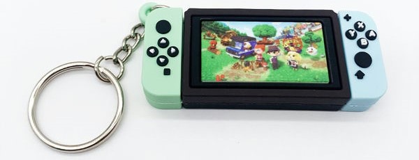 Móc khóa Gaming Cao Su hình máy Nintendo Switch Animal Crossing New Horizon