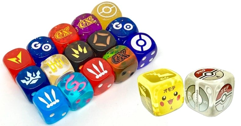 Xí ngầu xúc xắc dice phụ kiện chính hãng để chơi bài Pokemon TCG Trading Card Game