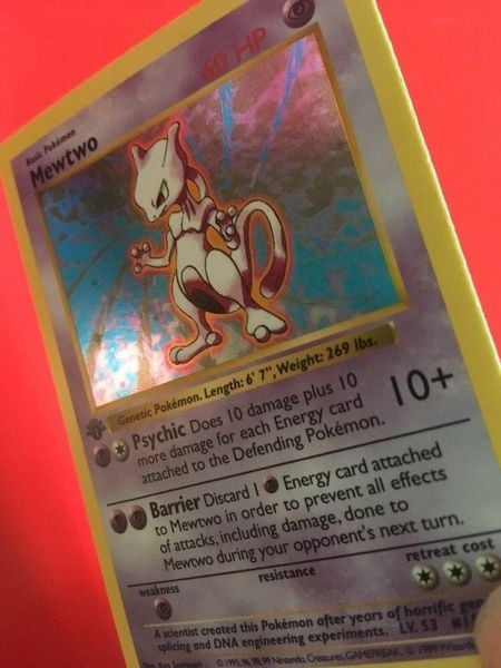 Holographic Shadowless First Edition Mewtwo