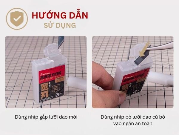 Hộp Dao gọt mô hình kèm 30 lưỡi 6mm Hobby Mio HMK-03