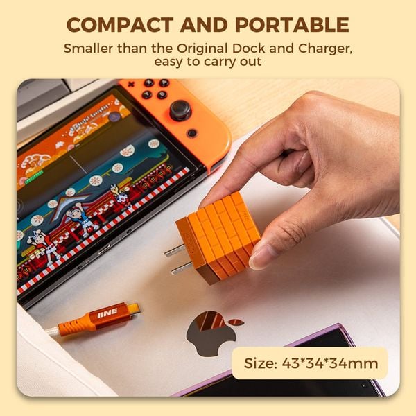 Sạc 20W Mini Xuất Hình Nintendo Switch IINE L950 phụ kiện hỗ trợ chơi game thiết kế retro đẹp mắt kết nối mượt tại nShop