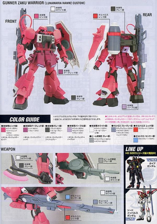hướng dẫn ráp Gunner Zaku Warrior Lunamaria Hawke HG Gundam