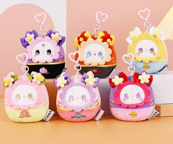 Hộp Mù Lucky Emma Móc Khóa Thú Bông Hương Rừng Bí Ẩn Blind Box đập hộp mở random móc khóa búp bê siêu xinh