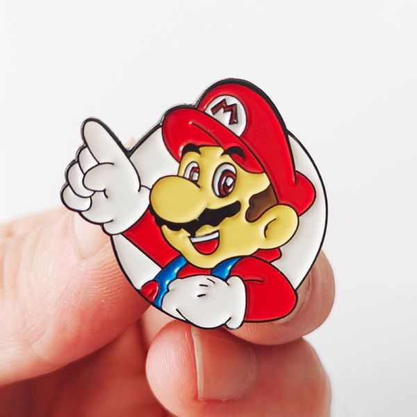 Huy hiệu cài áo hình nhân vật Super Mario