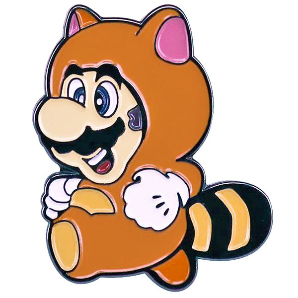 Huy hiệu ghim cài áo hình nhân vật Mario Tanooki Suit