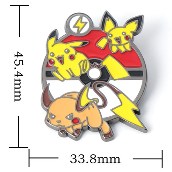 Huy hiệu pin cài áo Pokemon Evolution Tiến hóa Pichu Pikachu Raichu