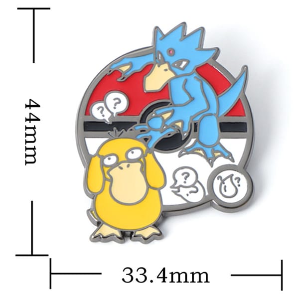 Huy hiệu pin cài áo Pokemon Evolution tiến hóa Psyduck Golduck