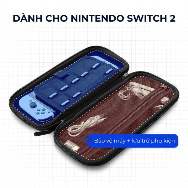 nShop chuyên Phụ kiện Nintendo Túi Đựng Nintendo Switch 2 IINE EVA Gradient Blue L1067