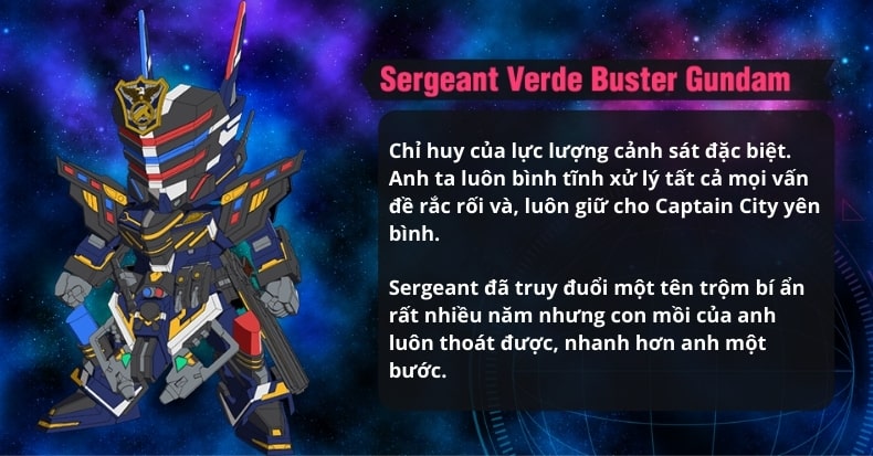 SD Gundam World Heroes - SDW Heroes -Series mới SD Gundam Đại danh tướng thế giới Sergeant Verde Buster Gundam
