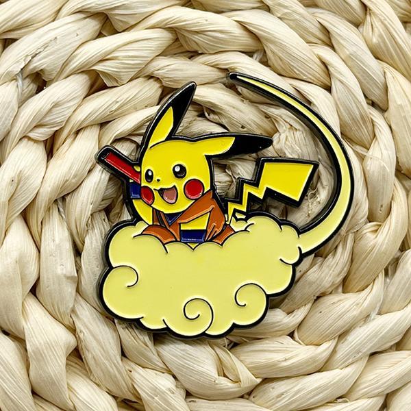Huy hiệu pin kim loại Pokemon Pikachu Goku làm quà tặng fan sưu tầm Pokemon