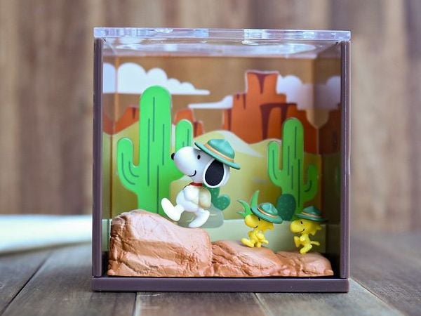 Shop hobby bán Mô hình Peanuts Snoopy Scenery Blind Box trang trí trưng bày góc học tập làm việc phòng khách phòng ngủ