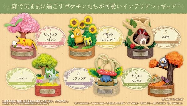 Shop hobby bán Mô hình Pokemon A Little Tale of the Forest Re-Ment Blind Box trang trí trưng bày góc học tập làm việc phòng khách phòng ngủ
