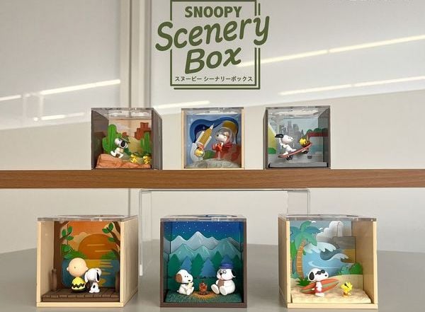 Cửa hàng chuyên bán Peanuts Snoopy Scenery Blind Box Mô hình chính hãng Re-Ment ngẫu nhiên mua trang trí trưng bày làm quà tặng