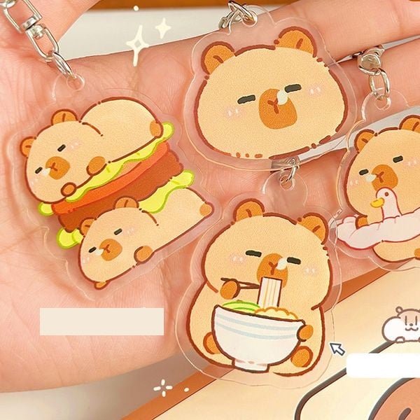 Trang trí túi xách của bạn với Móc khóa nhựa hình chuột lang nước Capybara Vol 1 phụ kiện dễ thương không thể bỏ qua