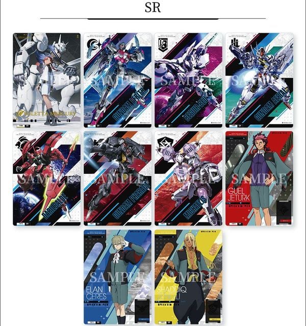 Thẻ bài Carddass Mobile Suit Gundam the Witch From Mercury Card Collection chính hãng mở random ngẫu nhiên thú vị mua làm quà tặng fan người hâm mộ