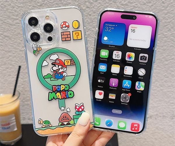 Ốp Điện Thoại iPhone 16 ProPro Max Mario Khung Tròn Sự kết hợp giữa thiết kế độc đáo và chất lượng vượt trội