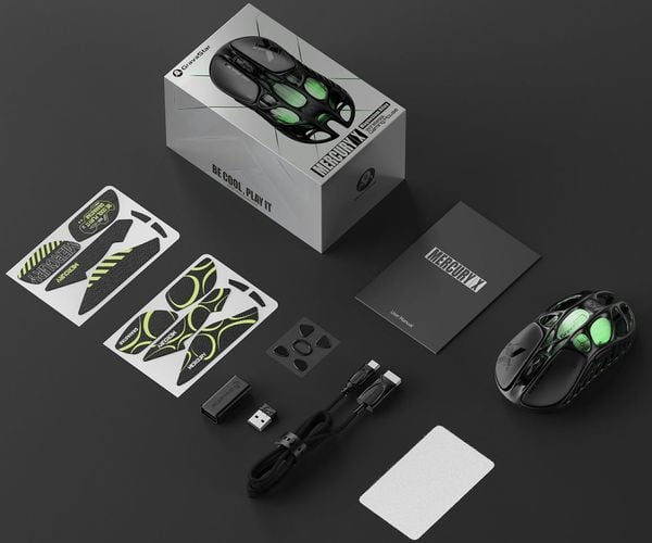 Chuột GravaStar Mercury X Wireless cảm biến cao cấp, chính xác từng cú click, tối ưu cho game thủ