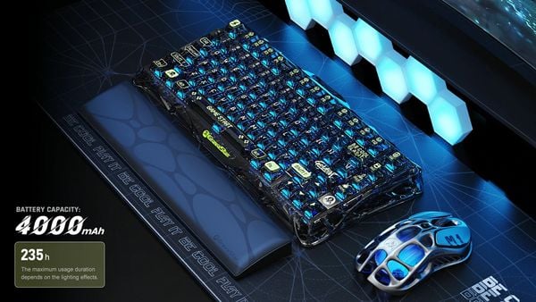 Bàn phím cơ GravaStar Mercury K1 Lite Transparent Black đẹp mắt chất lượng tốt đáng mua không thể bỏ qua