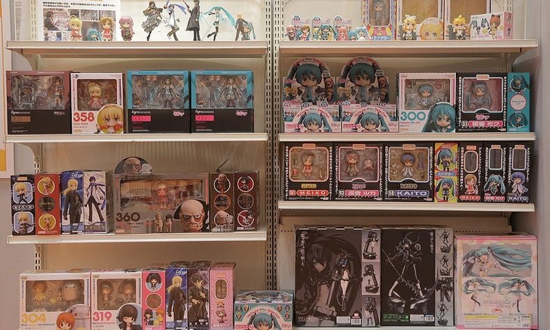 display shelves with Good Smile Company model