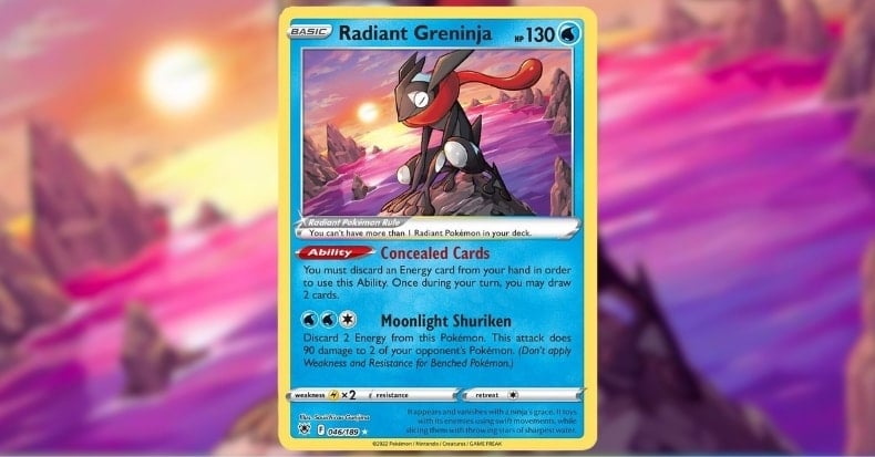 Thẻ bài Pokemon TCG Radiant Greninja chính hãng