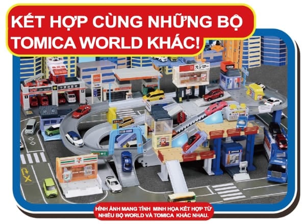 Kết hợp nhiều bộ Tomica World để tạo nên thành phố Tomica