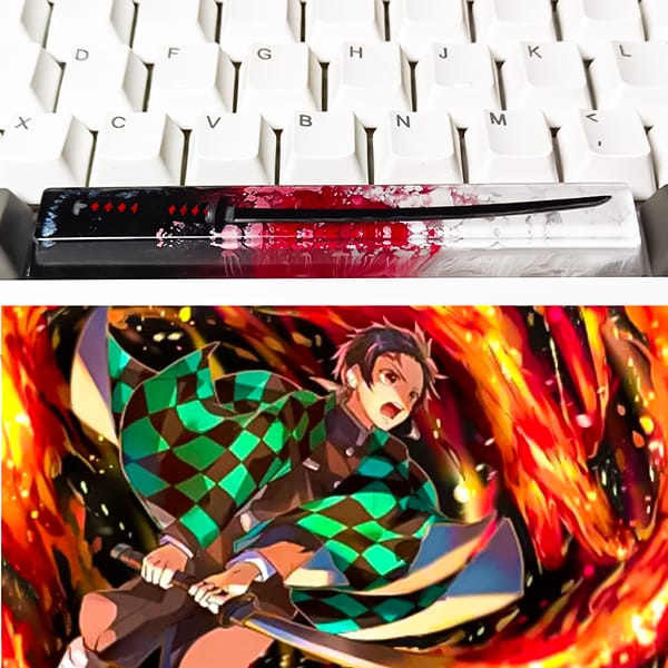 Keycap artisan Spacebar 6.25u Demon Slayer Tanjirou Kamado