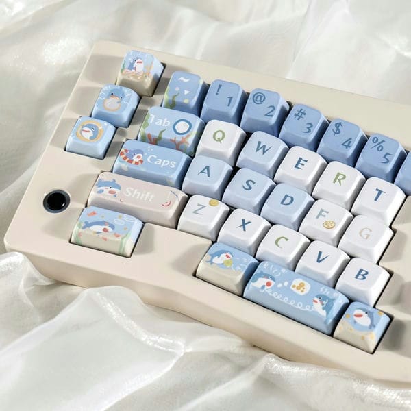 Mua keycap hình Baby Shark màu xanh MDA Dye Sub giá rẻ giao hàng toàn quốc