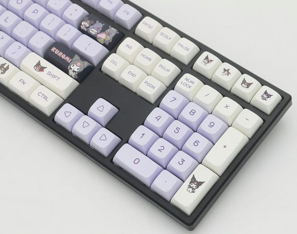 Keycap màu tím hình nhân vật Sanrio Kuromi cho bàn phím cơ