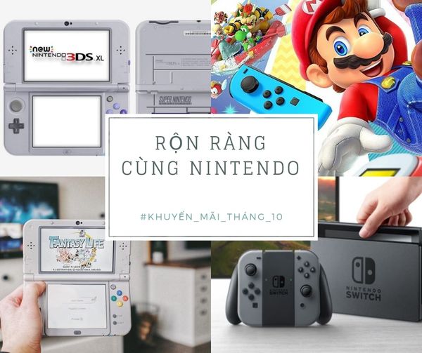 Khuyến mãi Nintendo 3DS và Nintendo Switch tháng 10 - 2018