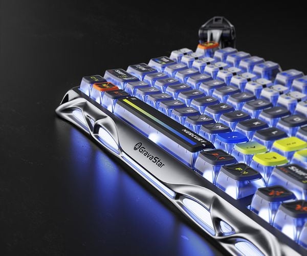 Bàn phím cơ Mercury K1 Pro 75% Wireless Mechanical Gaming Keyboard Interstellar Silver thiết kế mạnh mẽ, phù hợp game thủ lẫn người dùng văn phòng