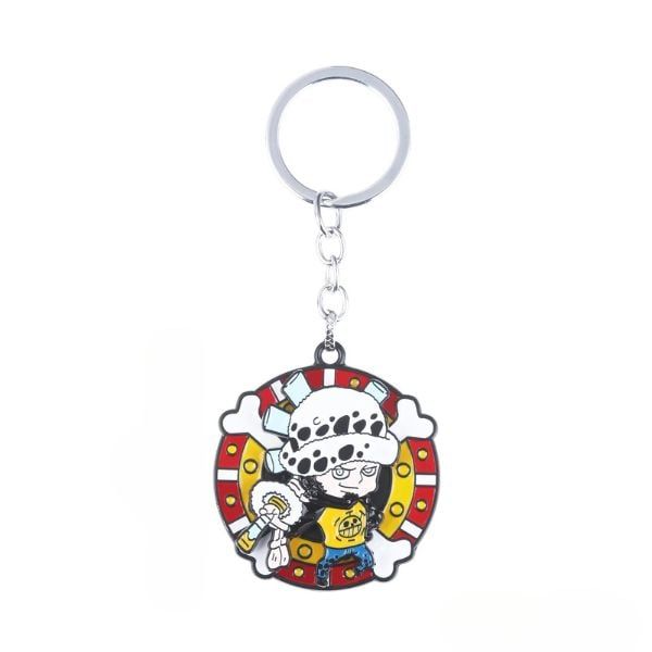Móc khóa kim loại One Piece xoay tròn nhân vật Law giá rẻ