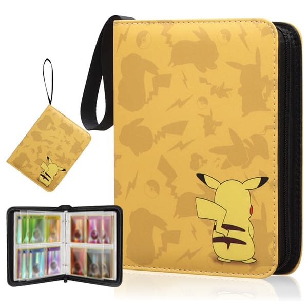 Album đựng bài Pokemon TCG 4 ngăn có khóa kéo Series 3 - Pikachu Yellow