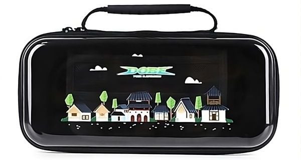 Túi đựng trong suốt cho Switch OLED Grey có lớp lót mềm chống trầy xước cho máy chơi game, bán tại nShop
