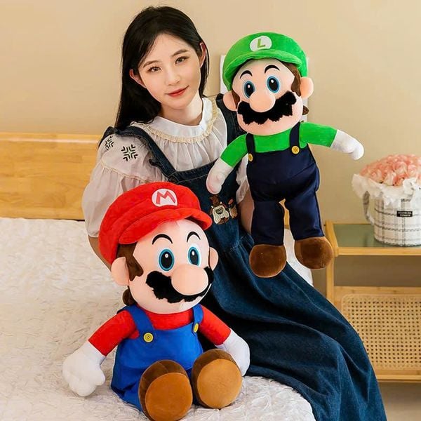 Gấu bông Super Mario Bros lớn 43cm đáng yêu, cực hợp để làm quà tặng hoặc trang trí bàn làm việc
